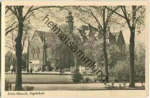 Berlin-Köpenick - Hegelschule - Foto-Ansichtskarte - Verlag Kurt Mader Berlin-Karlshorst