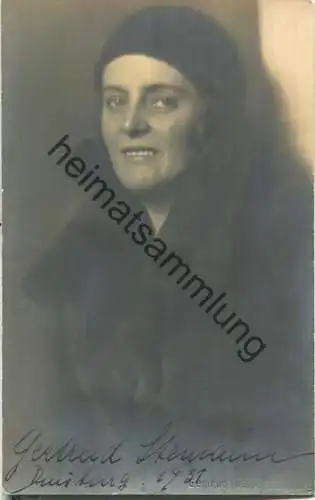 Gertrud Stemann - Autogramm - Verlag Gertud Hess Duisburg