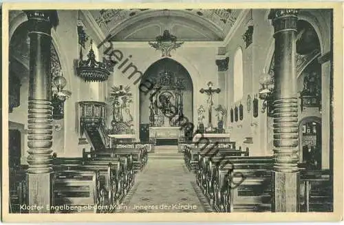 Kloster Engelberg ob dem Main - Inneres der Kirche - Verlag Wilhelm Gerling Darmstadt