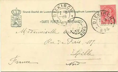 Diekirch - vue generale - Verlag J. Schroell Diekirch gel. 1903