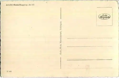 Heinkel Kampfflugzeug He 111 - Verlag Gebr. Metz Tübingen
