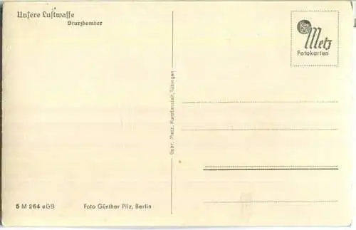 Unsere Luftwaffe - Sturzbomber - Verlag Gebr. Metz Tübingen