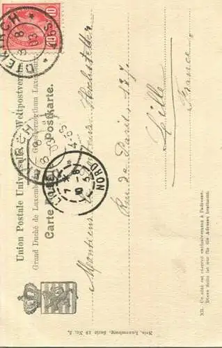 Luxembourg - La Rochette - Fels - Verlag Nels Luxemburg gel. 1903