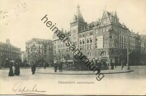 Düsseldorf - Bahnhofsplatz - Verlag Zedler & Vogel Darmstadt gel. 1904