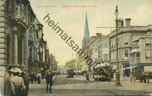 Southampton - High Street (below bar) - gel. 1909