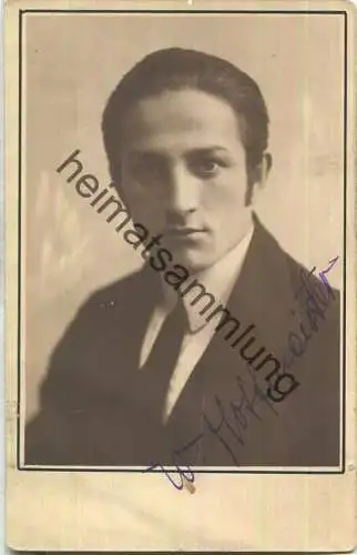 Willy Hoffmeister - Original-Autogramm mit Widmung auf der Rückseite 1920 - Verlag Atelier Schneider Altona