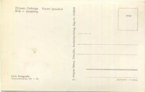 Jonsdorf - Blick vom Jonsberg - Foto-AK - Verlag E. Wagner Söhne Zittau 50er Jahre