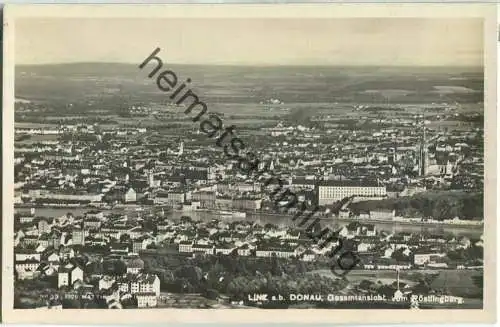 Linz - Gesamtansicht vom Pöstlingsberg - Foto-Ansichtskarte - Verlag Mathias Karl Innsbruck