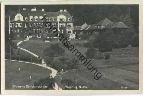 Wopfing - Siemens Erholungsheim - Foto-Ansichtskarte - Verlag P. Ledermann Wien 1939