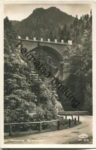 Semmering - Myrtenbrücke - Foto-Ansichtskarte - Frank-Verlag Graz 1940-41
