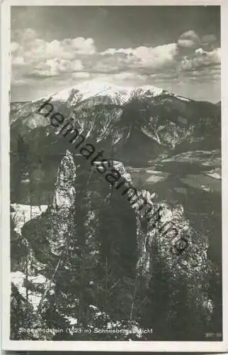 Sonnwendstein - Schneebergaussicht - Foto-Ansichtskarte - Frank-Verlag Graz 1932-33