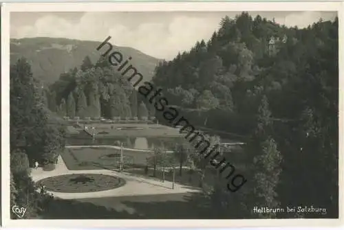 Hellbrunn bei Salzburg - Park mit Monatsschlössl - Foto-Ansichtskarte - Cosy-Verlag Alfred Gründler Salzburg