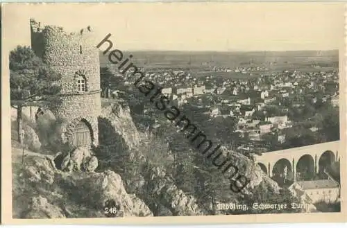 Mödling - Schwarzer Turm - Foto-Ansichtskarte - Verlag Deutscher Schulverein Südmark Wien 1938