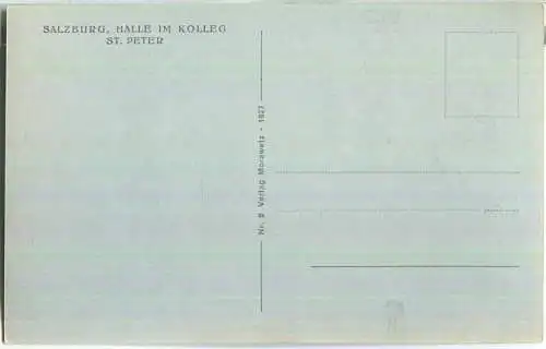 Salzburg - Halle im Kolleg St. Peter - Foto-Ansichtskarte - Verlag Morawetz 1927