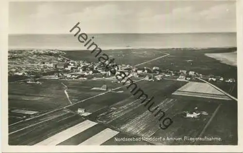 Norddorf auf Amrum - Fliegeraufnahme - Foto-AK - Verlag Julius Simonsen Oldenburg