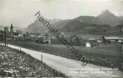 Unterlangkampfen gegen Zahmen - Unterinntal - Foto-AK - Verlag Schöllhorn & Co. Innsbruck gel.