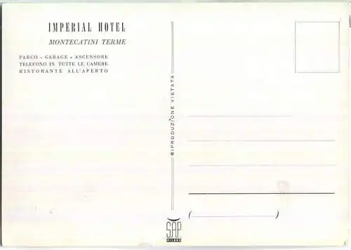 Montecatini Terme - Imperial Hotel - Künstlerkarte S. Musso