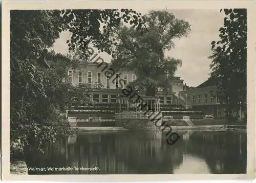 Weimar - Weimarhalle - Teichansicht - Foto-Ansichtskarte - Verlag L. Held Weimar 30er Jahre