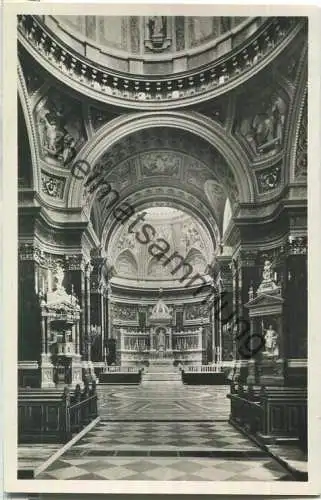 Budapest - Innenansicht des St. Stefan Doms - Foto-Ansichtskarte