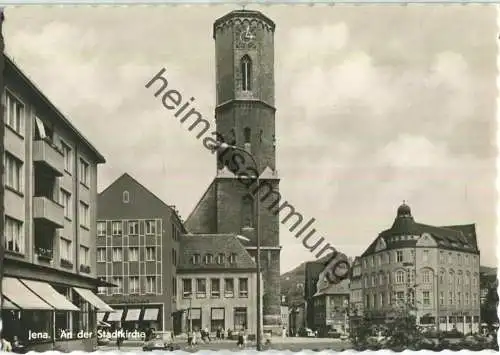 Jena - An der Stadtkirche - Foto-Ansichtskarte - Verlag Lichtbild-Schincke KG Zeitz 60er Jahre