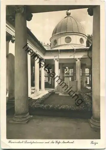 Marianske Lazne - Marienbad - Kreuzbrunnen mit Dr. Nehr Denkmal - Stoja-Verlag Paul Jahnke Nürnberg