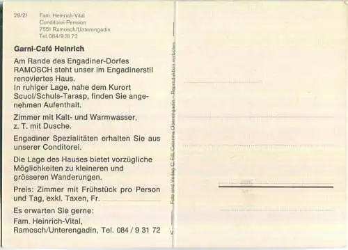 Ramosch - Garni-Cafe Heinrich - Verlag C. Filli Celerina