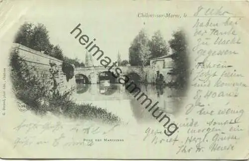 Chalons-sur-Marne - Pont des Mariniers - gel. 1902