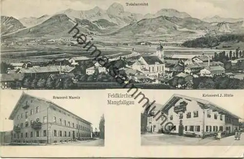 Feldkirchen - Mangfallgau - Brauerei Mareis - Krämerei J. Hirle - Verlag K. Zerle München - gel. 1905