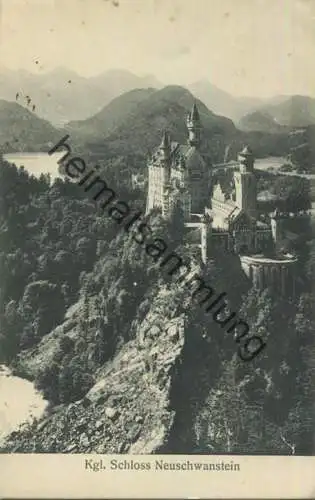 Schloss Neuschwanstein - Verlag Gebr. Isenbeck Wiesbaden - gel. 1907