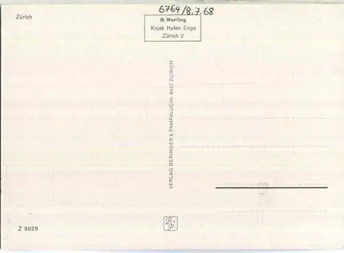 Zürich - Kiosk Hafen Enge B. Werling 60er Jahre - Verlag Beringer & Pampaluchi Zürich