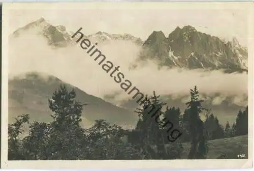 Blick vom Cafe Almhütte bei Garmisch - Foto-Ansichtskarte - Photopostkartenverlag Untergrainau bei Garmisch