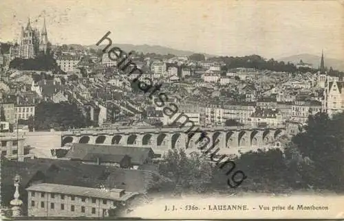 Lausanne - Vue prise de Montbenon - Edition Jullien freres Geneve gel. 1923