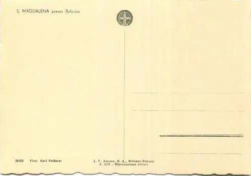 S. Maddalena presso Bolzano - Foto-AK Grossformat - Photo Karl Felderer - Verlag J. F. Amonn Bolzano Nr. 30153