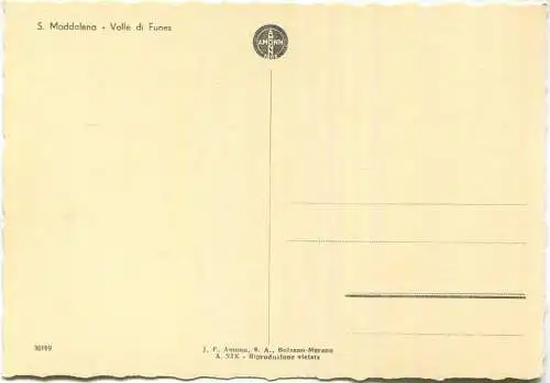 S. Maddalena - Valle di Funes - Foto-AK Grossformat - Verlag J. F. Amonn Bolzano Nr. 36199