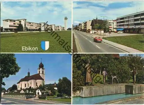 Ebikon - Schindlerwerke - Zentrum - Pfarrkirche - Bruderklausbrunnen - Verlag Photoglob-Wehrli AG Zürich