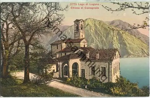 Lago di Lugano - Chiesa di Castagnola - Edition Photoglob Co. Zürich
