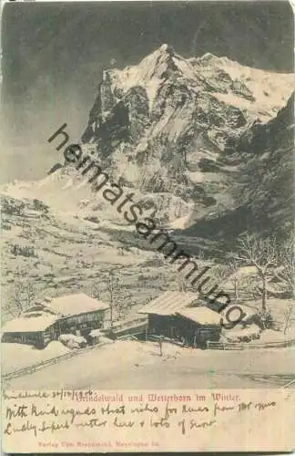 Grindelwald und Wetterhorn im Winter - Verlag Chr. Brennstuhl Meyringen