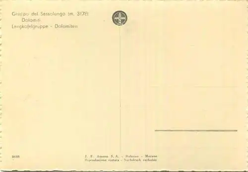 Gruppo del Sassolungo - Langkofelgruppe - Foto-AK Grossformat - Verlag J. F. Amonn Bolzano Nr. 38665