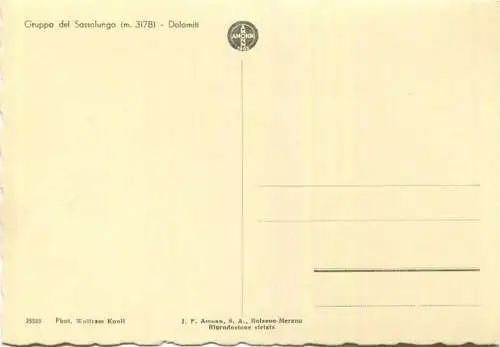 Gruppo del Sassolungo - Foto-AK Grossformat - Photo Wolfram Knoll - Verlag J. F. Amonn Bolzano Nr. 35588