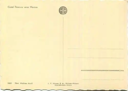 Castel Firmiano verso Merano - Foto-AK Grossformat - Photo Wolfram Knoll - Verlag J. F. Amonn Bolzano Nr. 35302