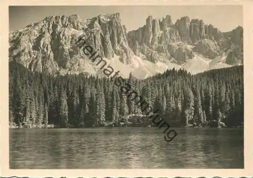 Il Lago di Carezza col Latemar - Foto-AK Grossformat - Verlag J. F. Amonn Bolzano Nr. 29823