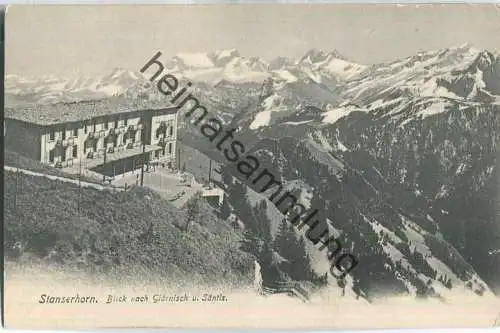 Stanserhorn - Blick nach Glärnisch und Säntis - Verlag E. Goetz Luzern 1911