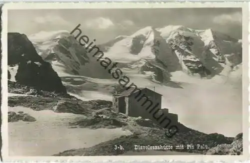 Diavolezzahütte mit Piz Palü - Foto-Ansichtskarte - Edizione Alfredo Finzi Lugano