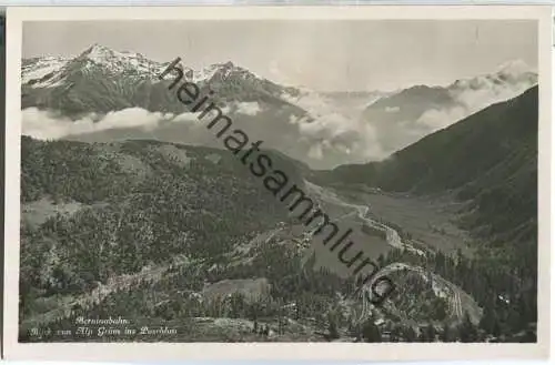 Berninabahn - Blick von der Alp Grüm ins Puschlav - Foto-Ansichtskarte - Edition Photoglob Zürich
