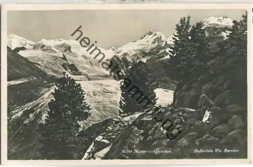 Morteratschgletscher - Bellavista - Piz Bernina - Foto-Ansichtskarte - Wehrliverlag Kilchberg