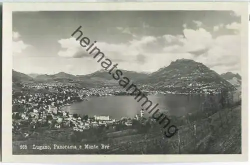 Lugano - Panorama e Monte Bre - Foto-Ansichtskarte - Ediz. E. Foglia Paraiso-Lugano
