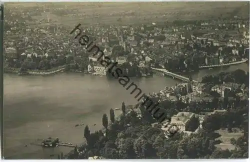 Konstanz mit Insel Hotel und Rheinbrücke - von Prof. Maerker a. d. Dornier-Metallflugzeug von Ing. Truckenbrodt Konstanz