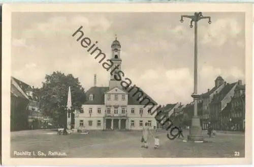 Rochlitz - Rathaus - Foto-Ansichtskarte - Verlag Trinks & Co. Leipzig 40er Jahre