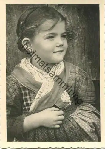 Dalla Valle di Sarentino - Aus dem Sarntal - kleines Mädchen - Foto-AK Grossformat 40er Jahre - Photograph Wolfram Knoll