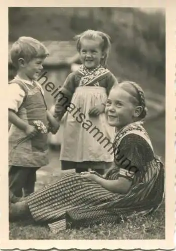 Dalla Valle di Sarentino - Sarntal - Glückliche Kinder - Foto-AK Grossformat 40er Jahre - Photograph Wolfram Knoll - Ver